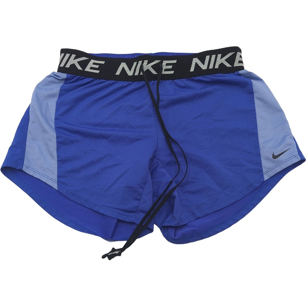 Nike Dri-FIT Womens XS Running Shorts Royal Blue Branded Waistband Athletic